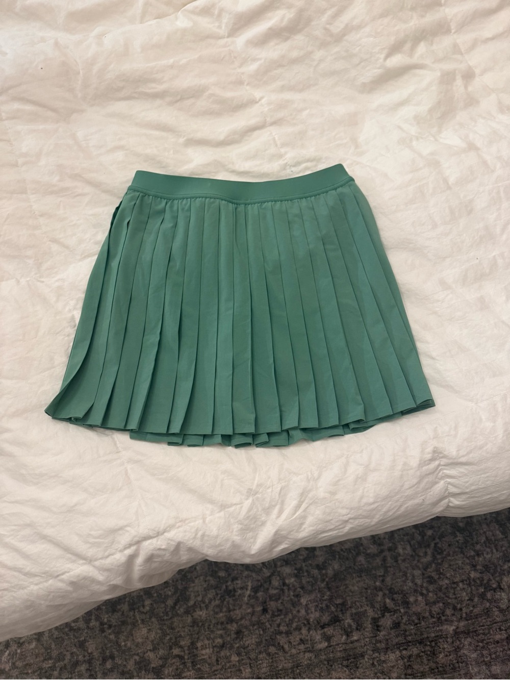 lululemon athletica Pleated Green Mini Skirt